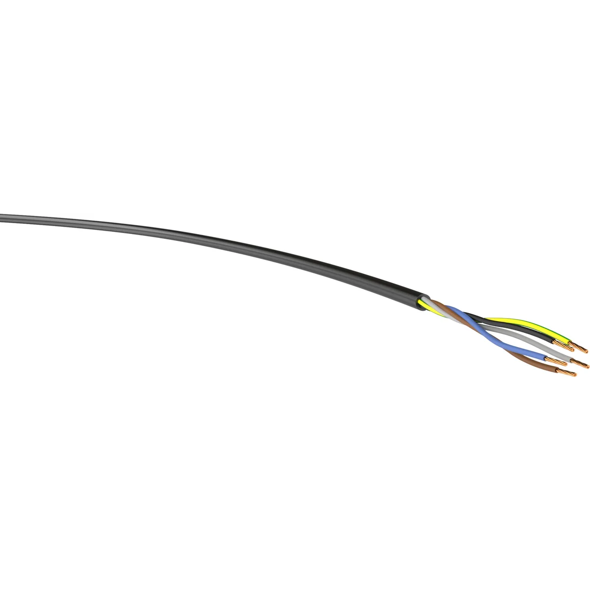 H05VV-F 5G1,0 sw Eca Tr500 PVC-Schlauchleitung H05VV-F 5G1,0 sw Eca D ...
